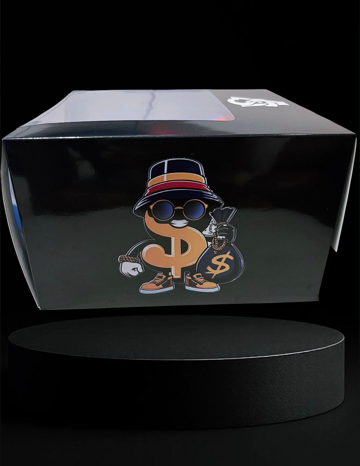 AURA $ STEEZE – Signature Logo Snapback Black crown / Red visor