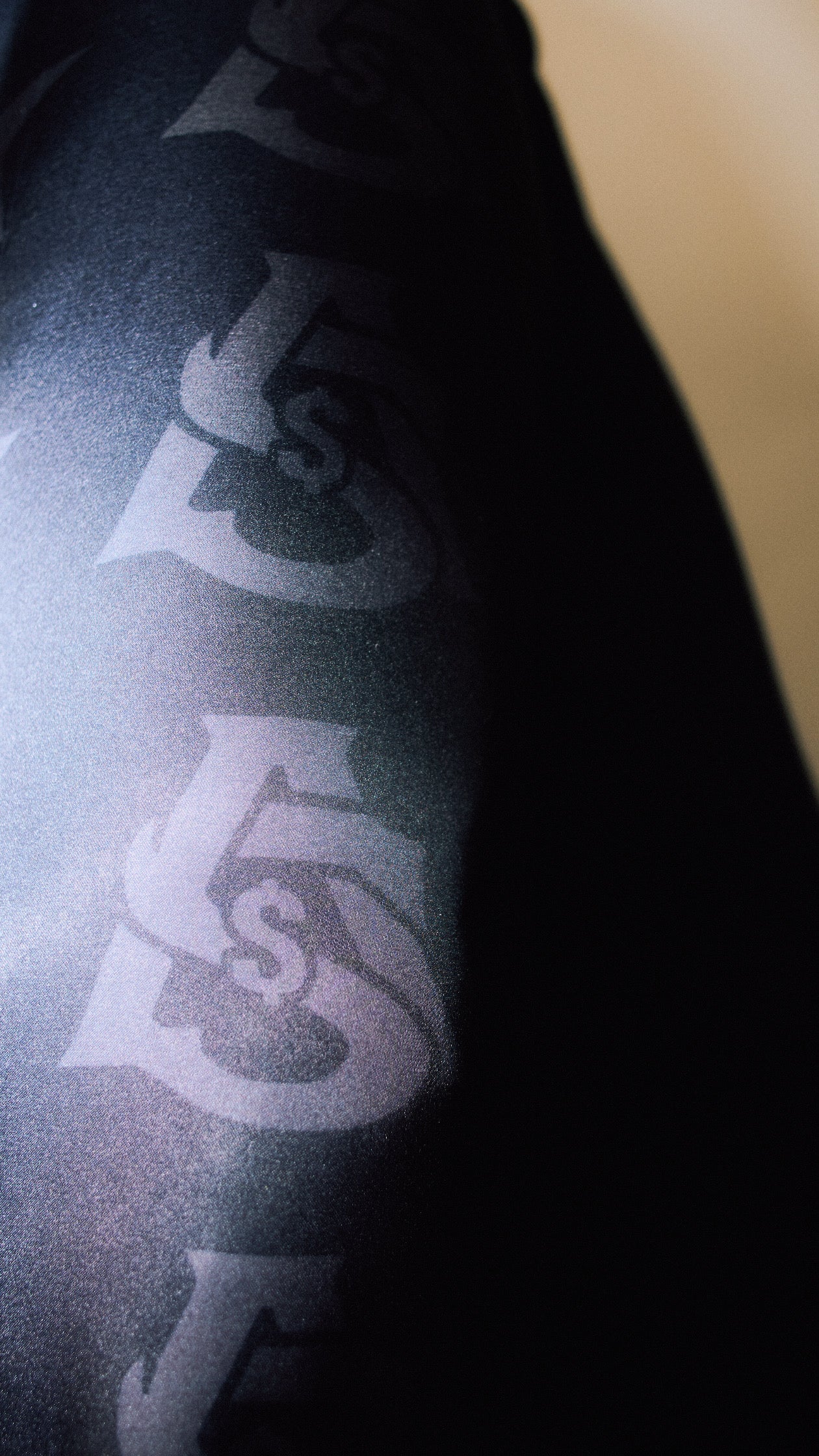 AURA $ STEEZE – Black Star Monogram Silk Shirt (Long Sleeve)