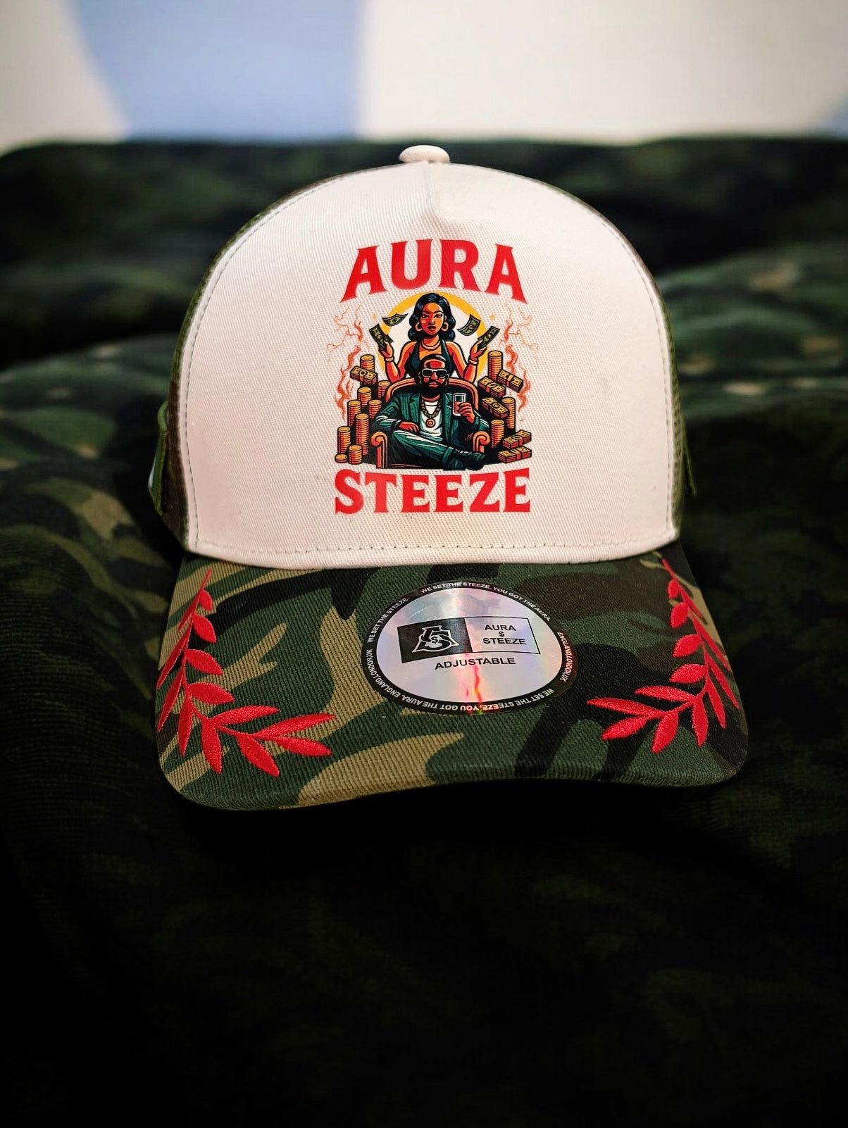 AURA $ STEEZE Signature Heritage Trucker Cap