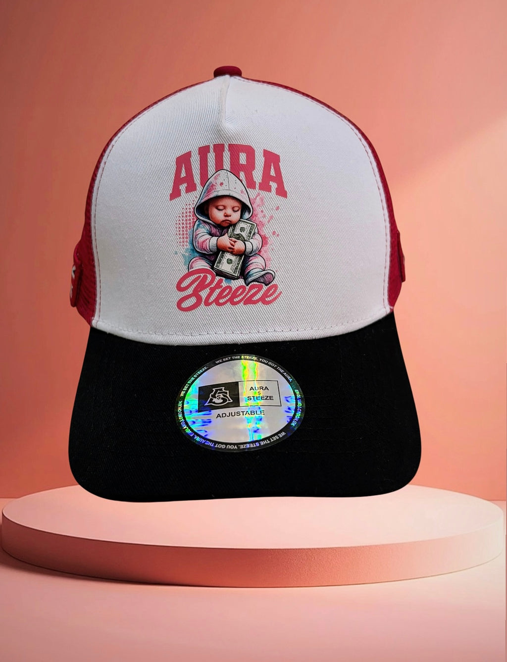 AURA $ STEEZE • Signature Trucker Cap – “Breeze” Edition
