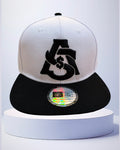 AURA $ STEEZE – Signature Logo Snapback (White/Black)