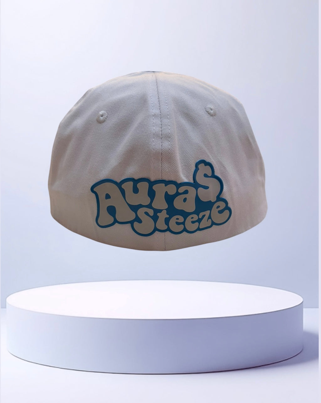 AURA $ STEEZE – Signature Logo Snapback (White/Black)