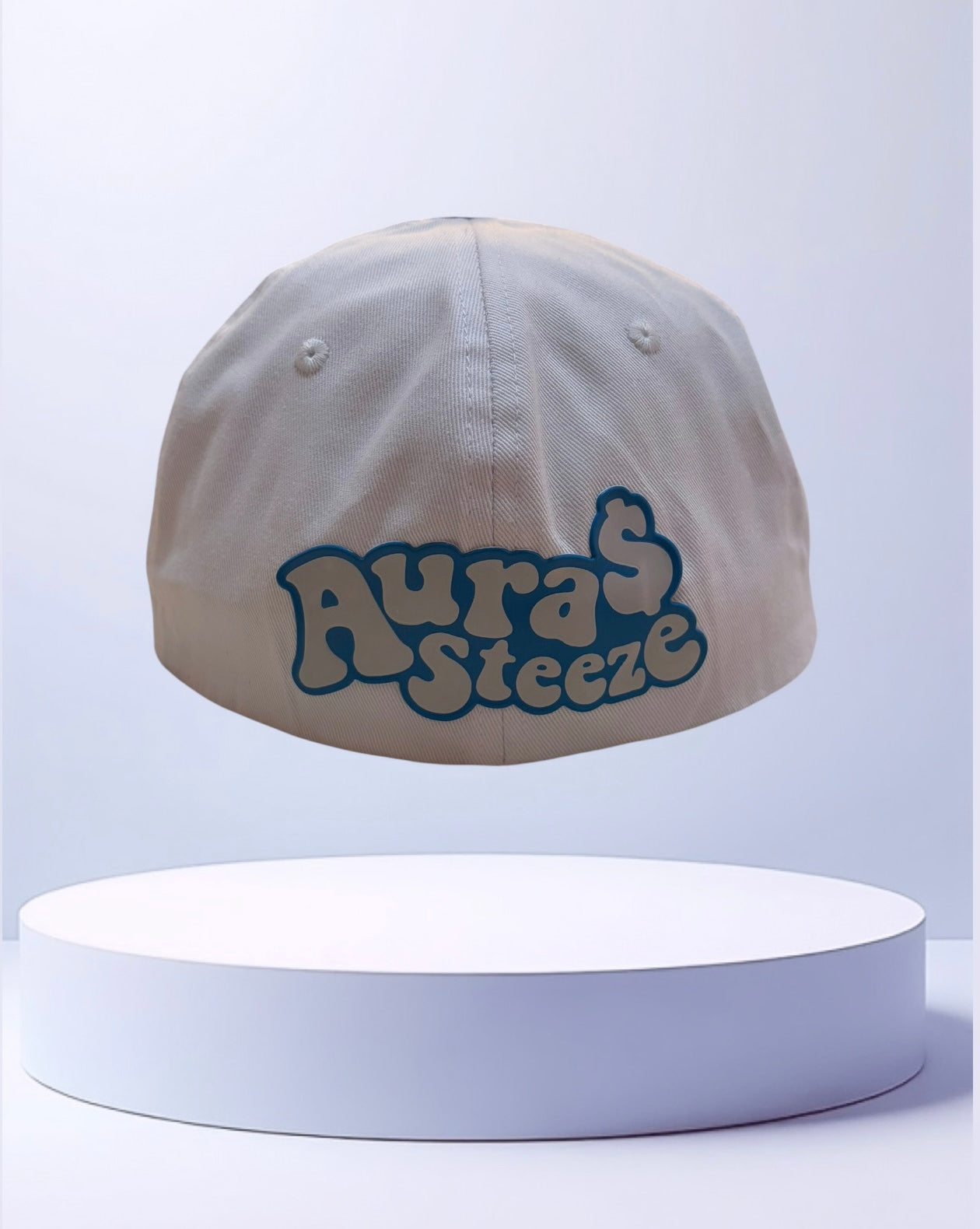 AURA $ STEEZE – Signature Logo Snapback (White/Black)