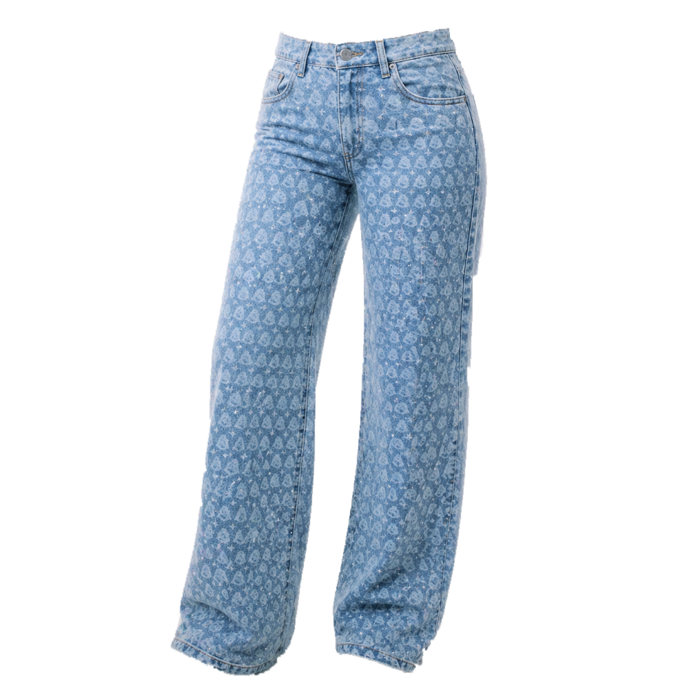 AURA $ STEEZE – Signature Rhinestone Jeans