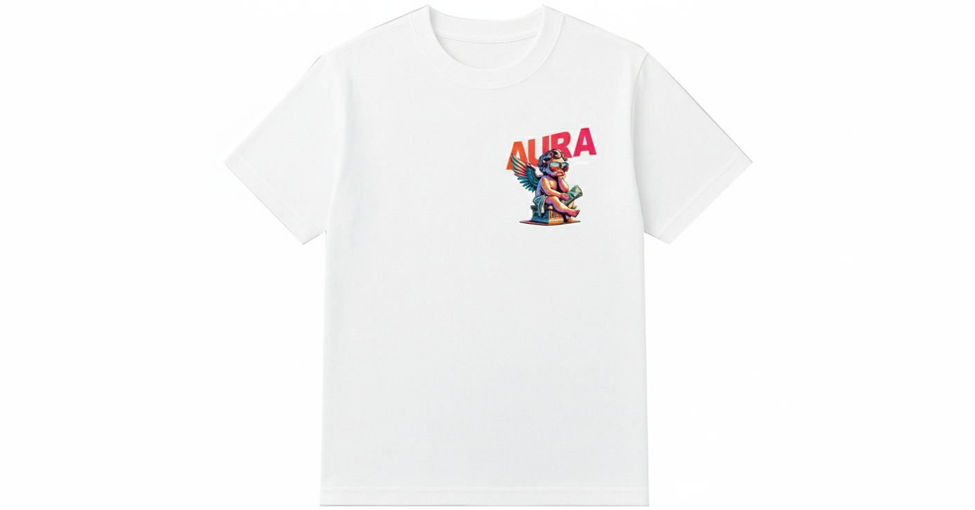 AURA $ STEEZE HEAVENLY DRIP TEE - WHITE