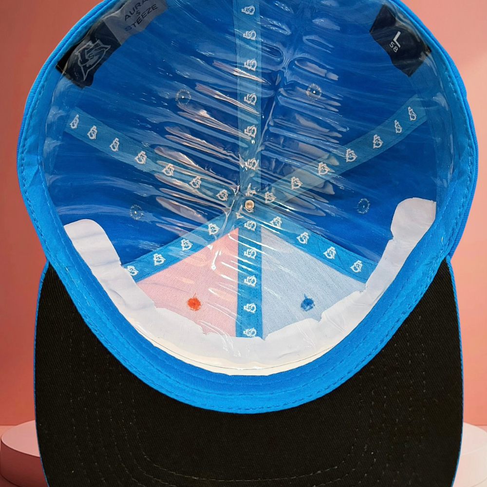 AURA $ STEEZE – “Split” Signature Snapback  Blue Fire. Orange Desire