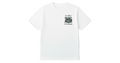 White t-shirt front view with AURA STEEZE money graphic and white background